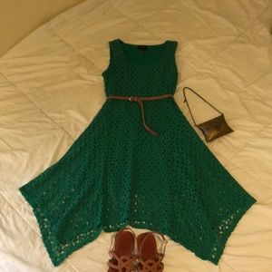 Crochet Waterfall Hem Dress